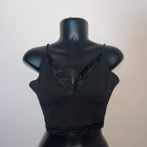 ASOS Black Bralette Top | Size 2 | Flattering Lace Lining